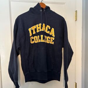 Ithaca College Champion Hoodie Size med. Collegiate Cozy Navy